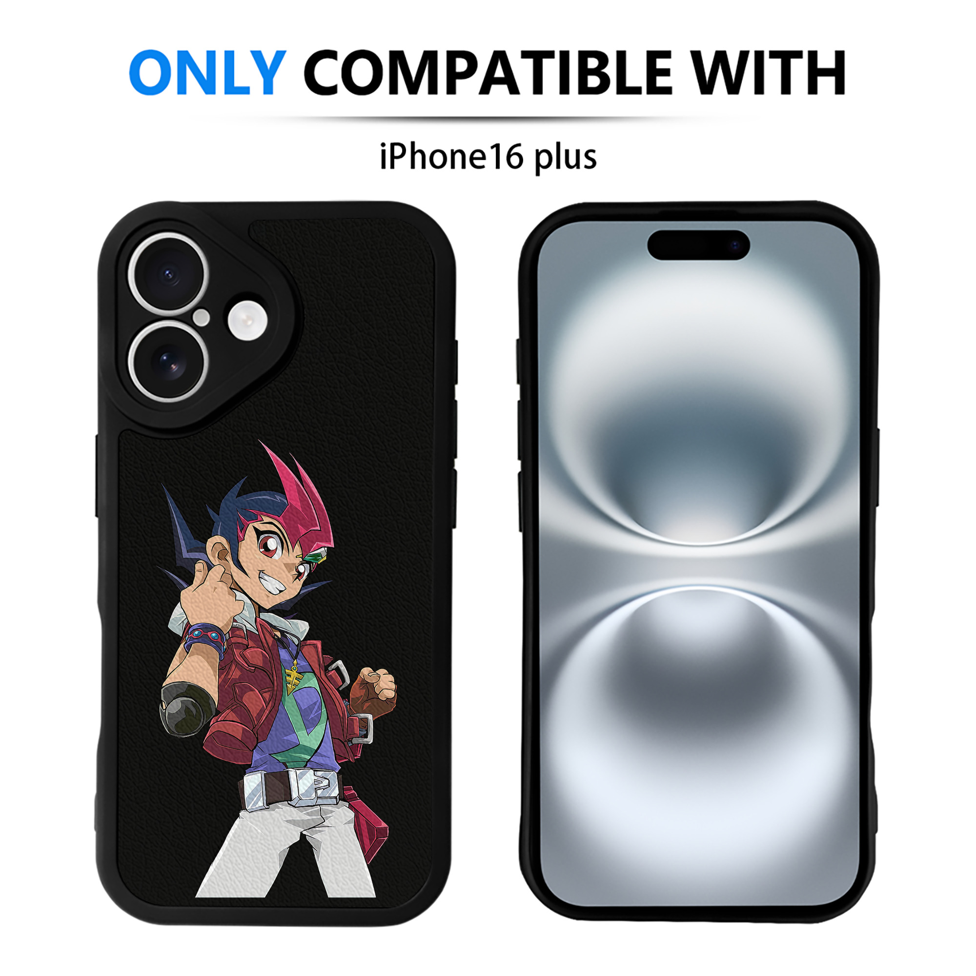 遊☆戯☆王 Yu-Gi-Oh! 【iPhone 16シリーズ対応】シリコンスマホケース（レザー調） 材質：シリコン